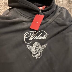 Darc Sport Black Hoodie with Wolves Graphic